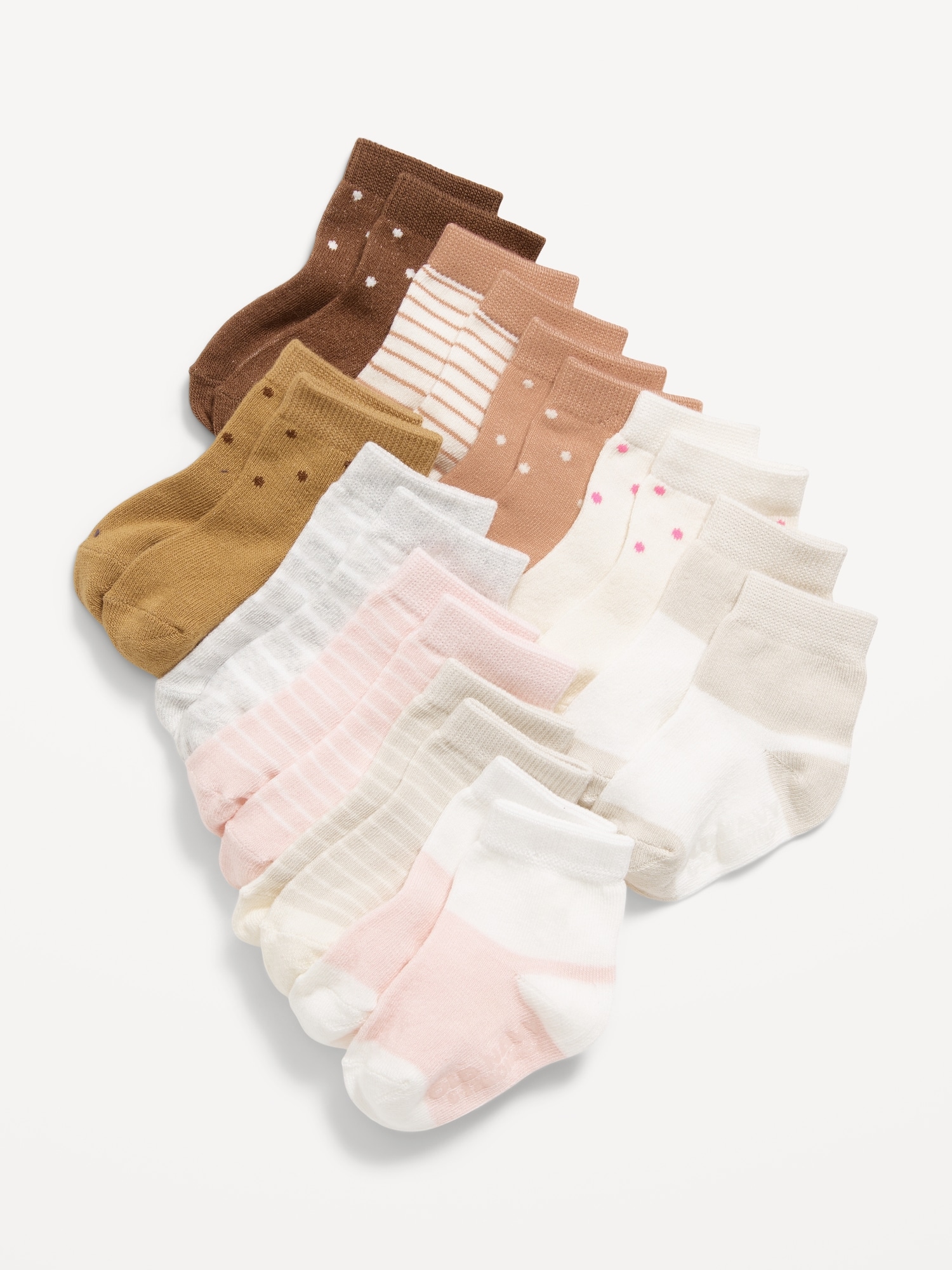 Chaussettes unisexes pour Tout-petit et Bébé (paquet de 10 paires)