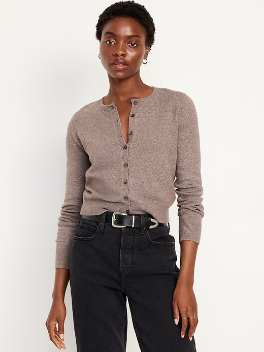 Image number 1 showing, SoSoft Crop Cardigan Sweater