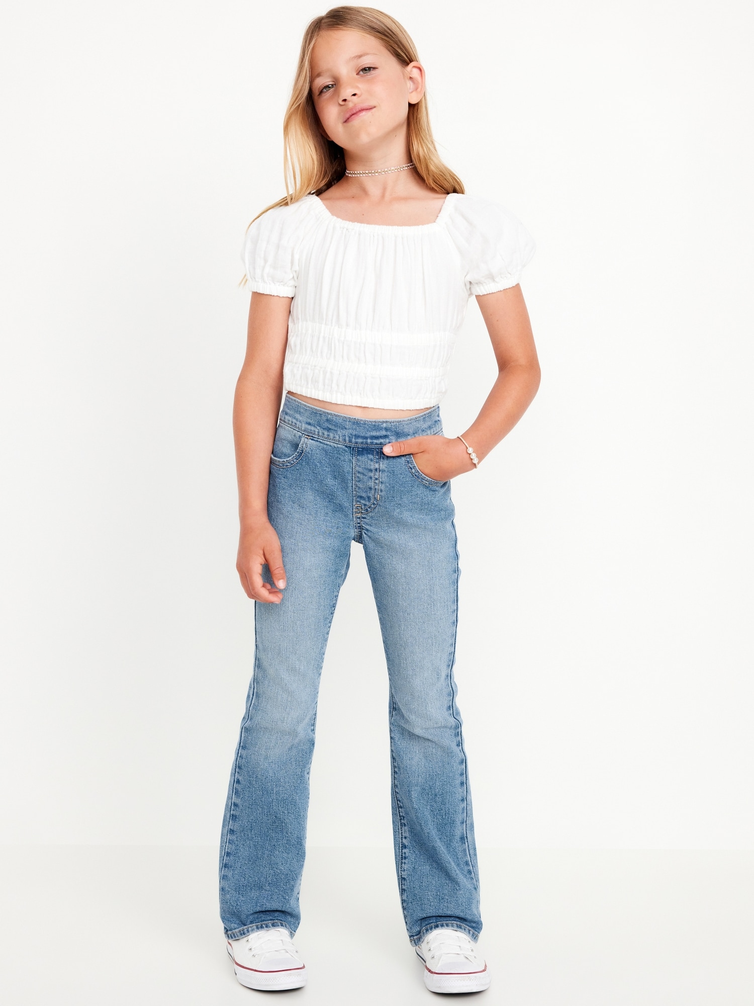 Wow Boot-Cut Pull-On Jeans for