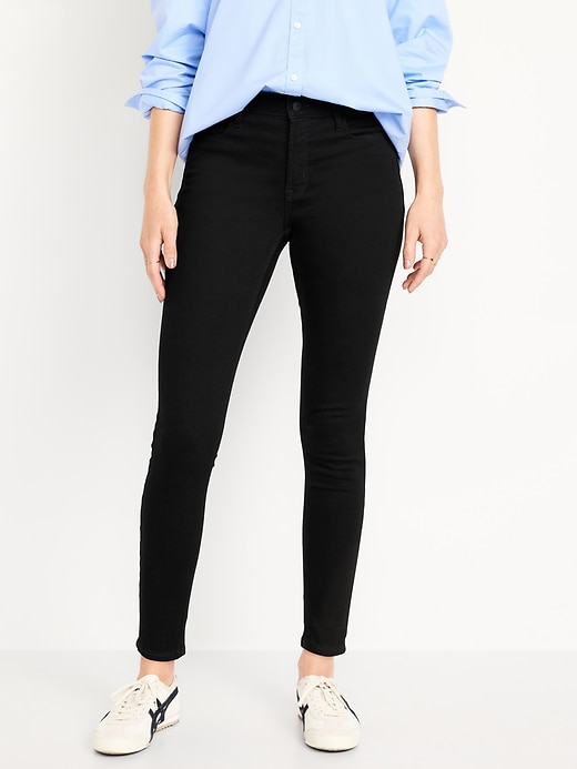 Image number 2 showing, High-Waisted Rockstar Super-Skinny Jeans