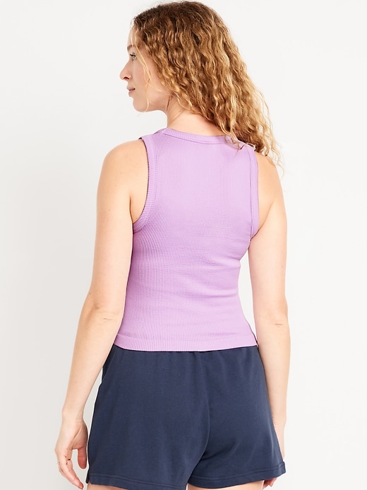 Image number 2 showing, Fitted Seamless Ribbed Tank Top