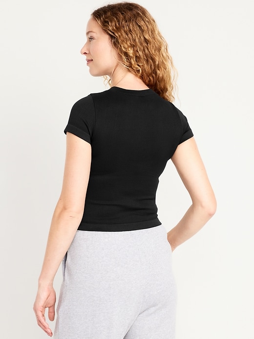 Image number 2 showing, Fitted Seamless Ribbed T-Shirt