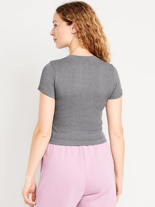 Image number 2 showing, Fitted Seamless Ribbed T-Shirt