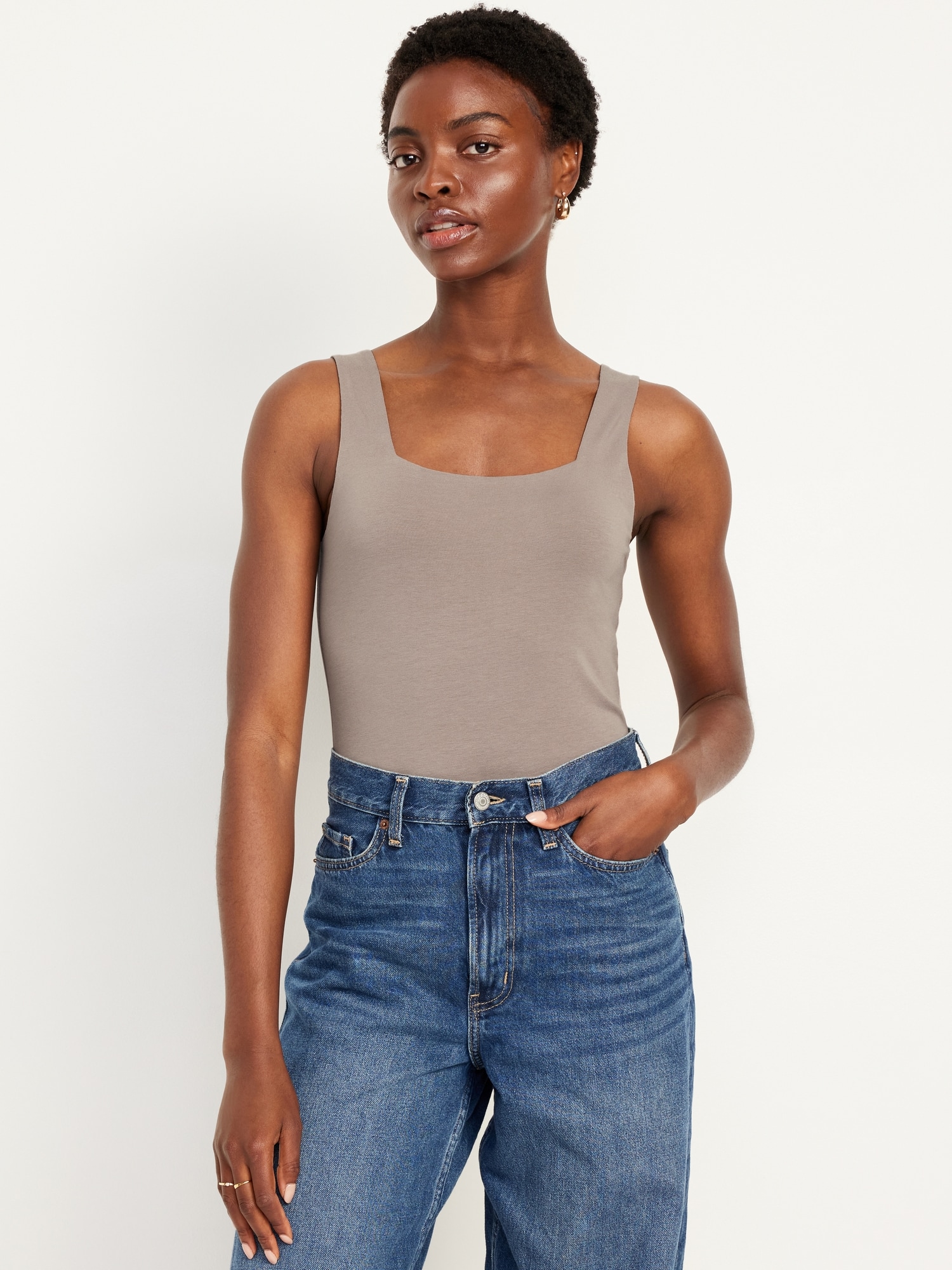 Square-Neck Bodysuit