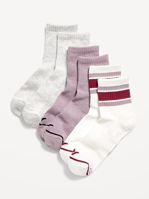 View large product image 1 of 1. Athletic Quarter Crew Sock 3-Pack for Women