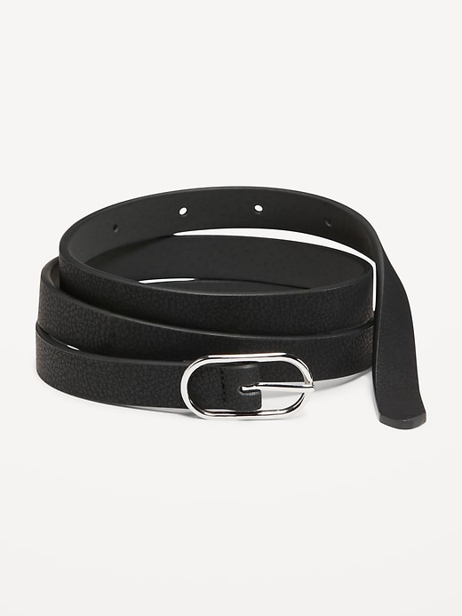 View large product image 1 of 1. Faux Patent Leather Belt (3/4 Inch)