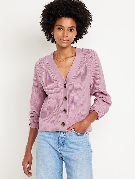 Image number 1 showing, Shaker-Stitch Cardigan