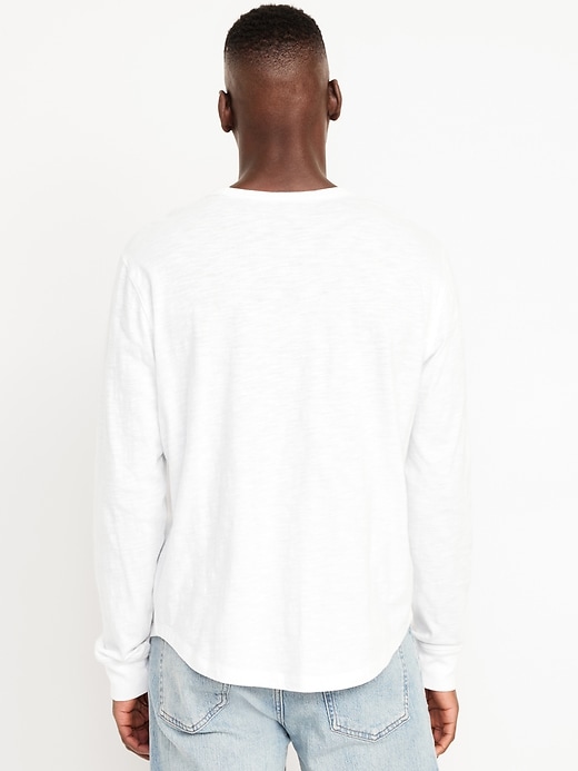 Image number 5 showing, Curved-Hem Slub-Knit T-Shirt