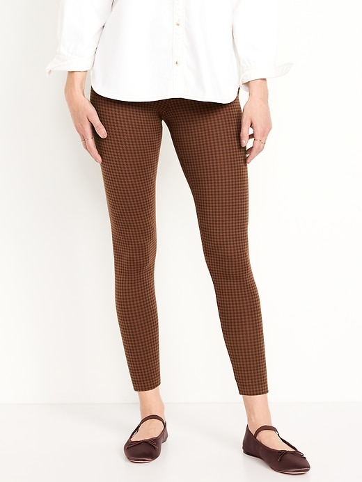 View large product image 1 of 6. High-Waisted Jersey Ankle Leggings