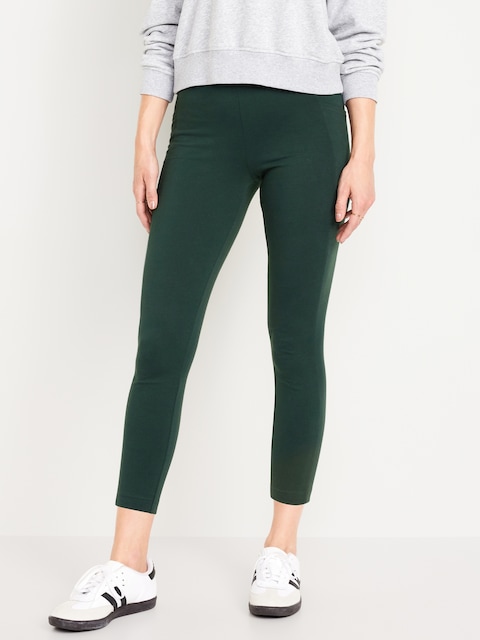 High-Waisted Fashion Layering 7/8 Legging - Green