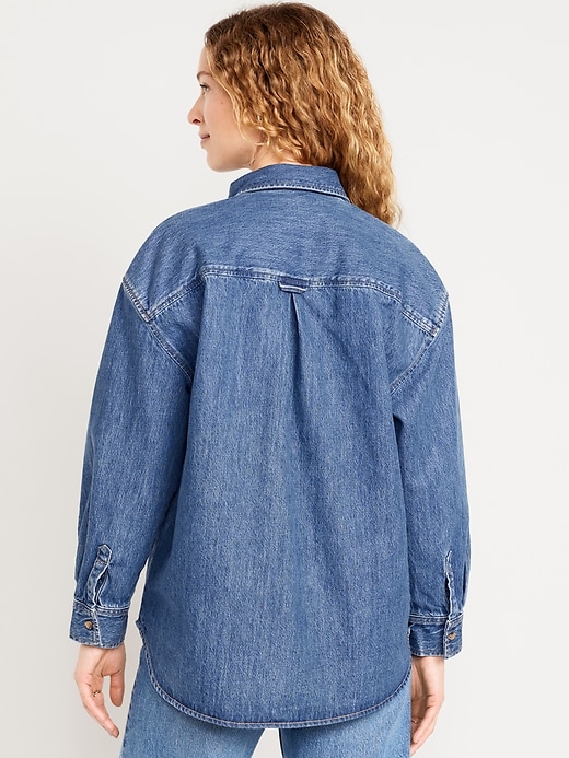 Image number 2 showing, Boyfriend Button-Down Jean Tunic