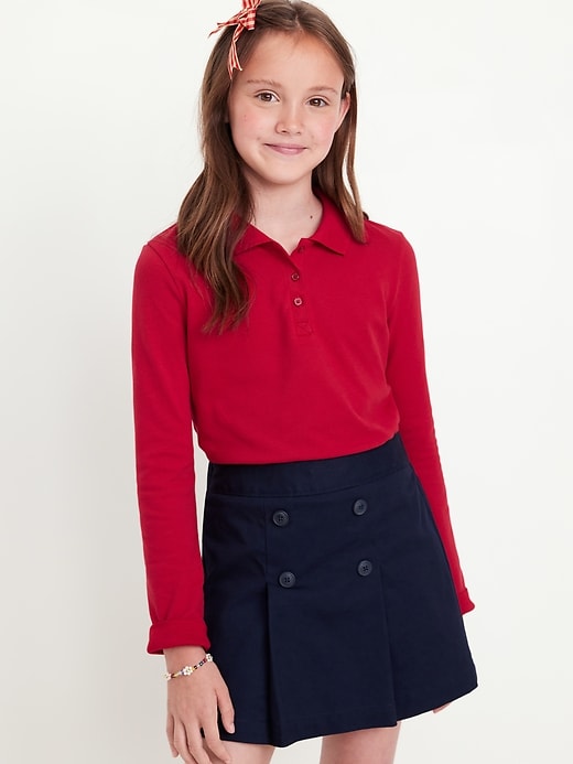 View large product image 1 of 3. Uniform Pique Polo Shirt for Girls