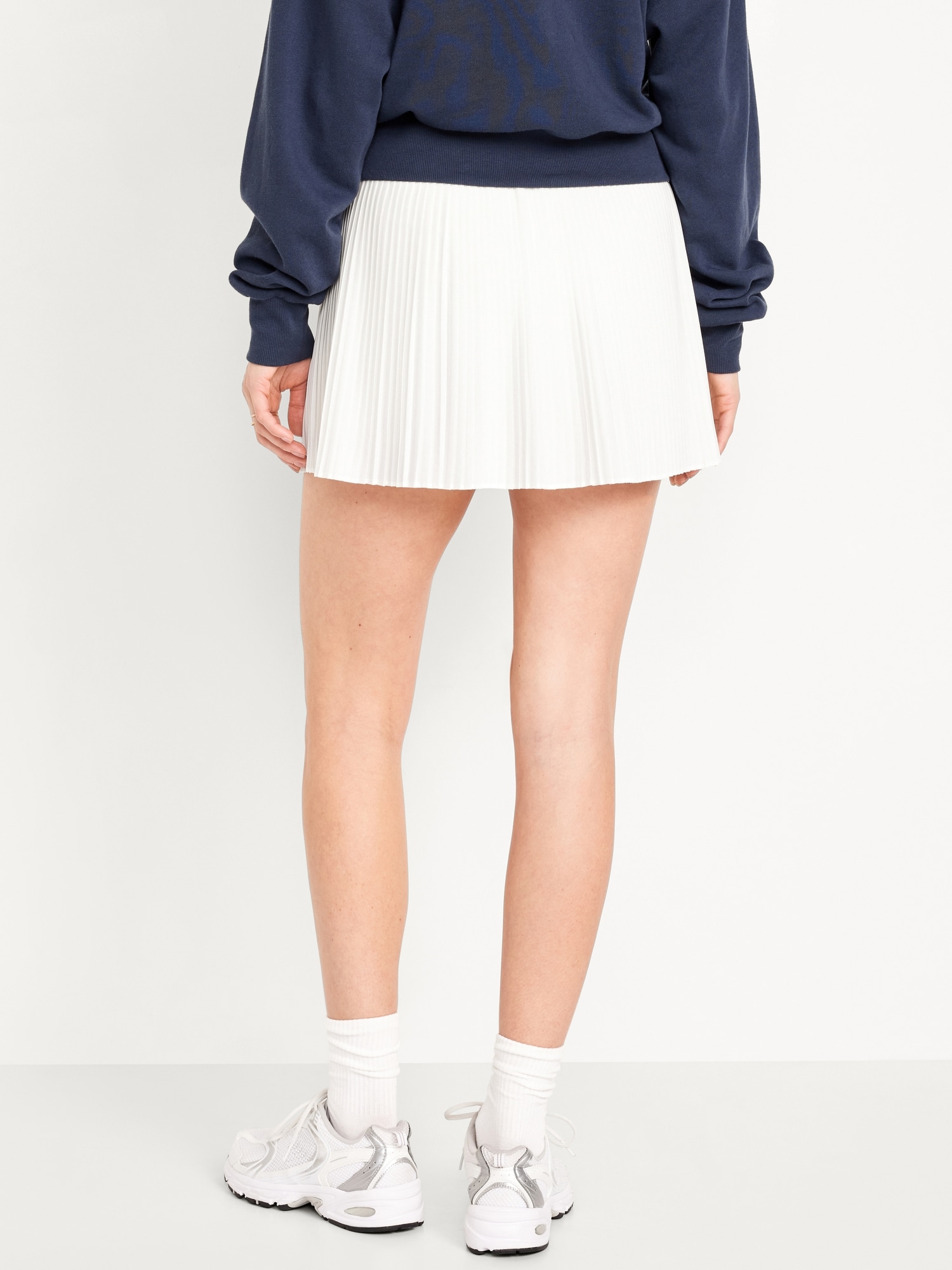 Extra High-Waisted StretchTech Micro-Pleated Skort