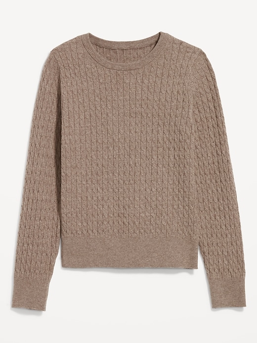 Image number 4 showing, SoSoft Crew-Neck Cable Sweater