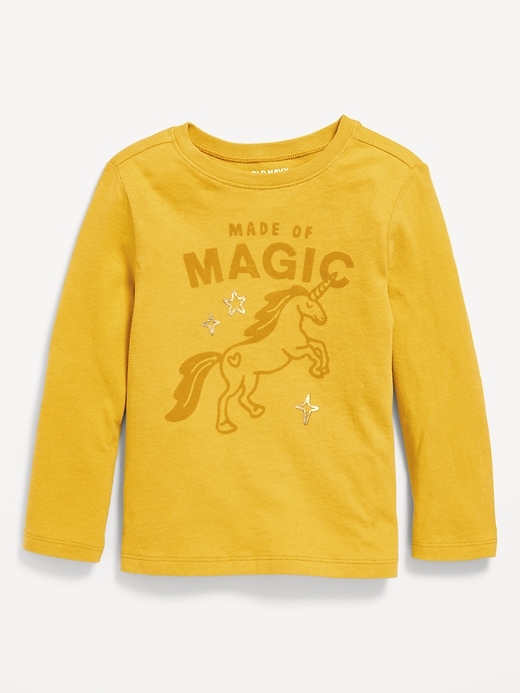 View large product image 1 of 1. Long-Sleeve Graphic T-Shirt for Toddler Girls