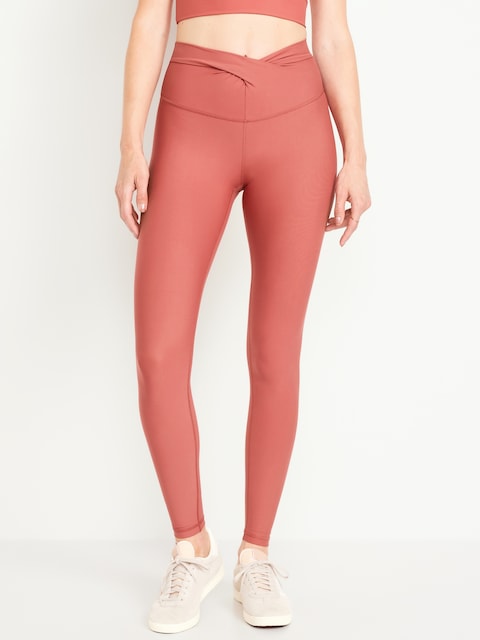 Legging PowerSoft torsadé sur le devant à taille très haute