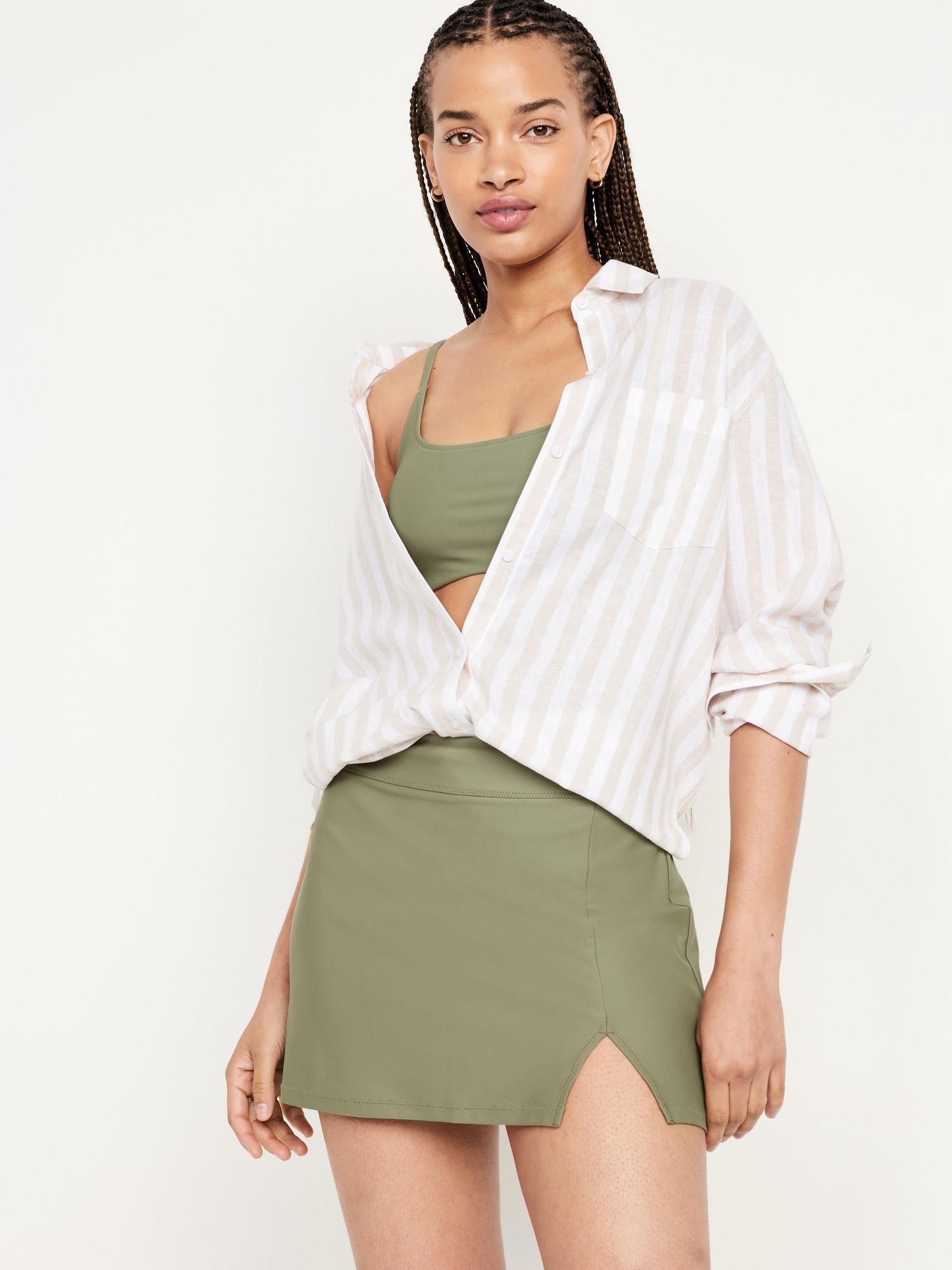 High-Waisted Swim Skirt