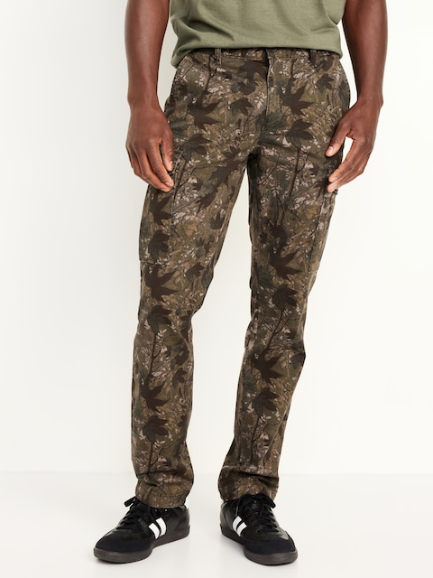 Pantalon cargo ajusté raffiné à coupe droite