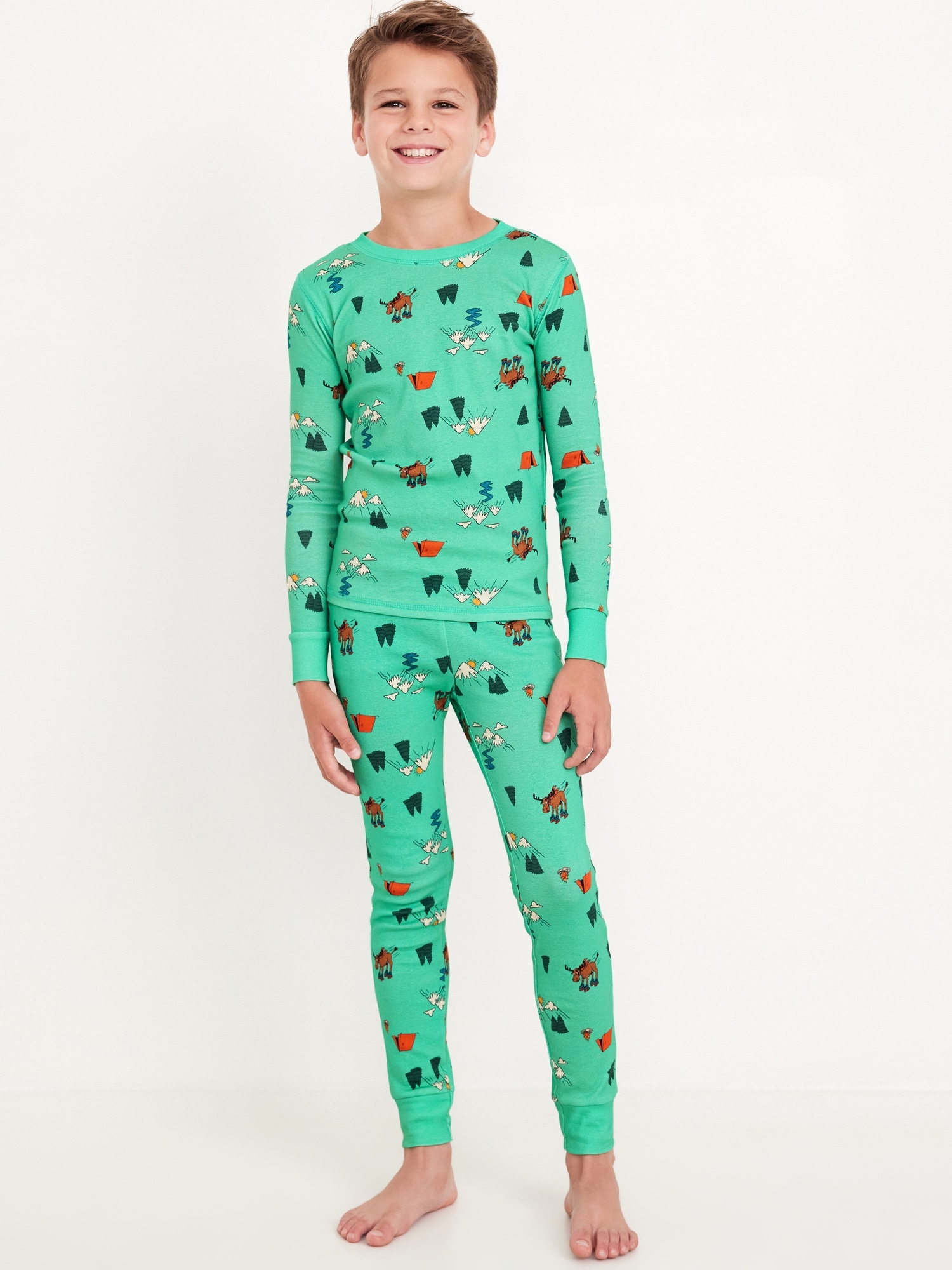 Gender-Neutral Graphic Snug-Fit Pajama Set for Kids