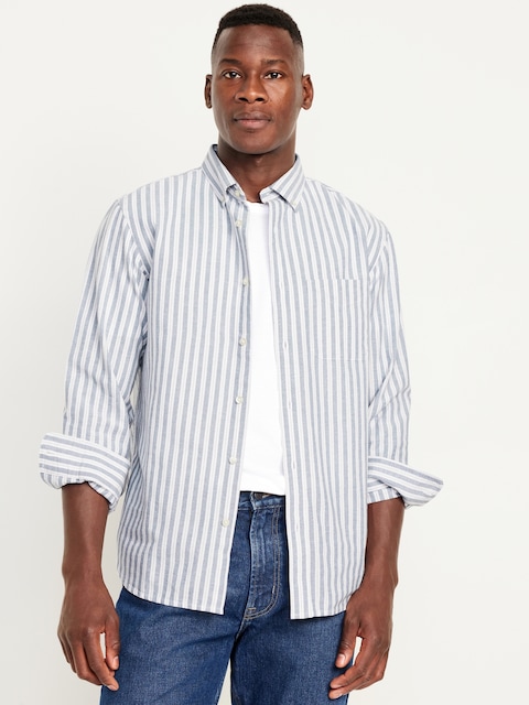 Classic Fit Everyday Oxford Shirt - Blue Stripe