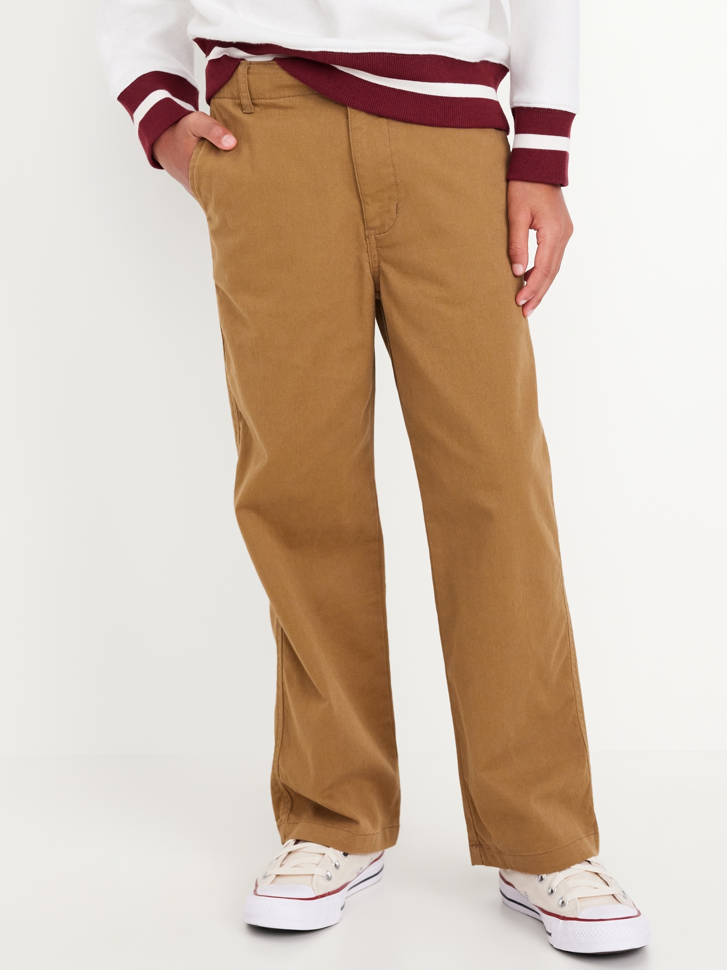 Baggy Straight Leg Chino Pants for Boys