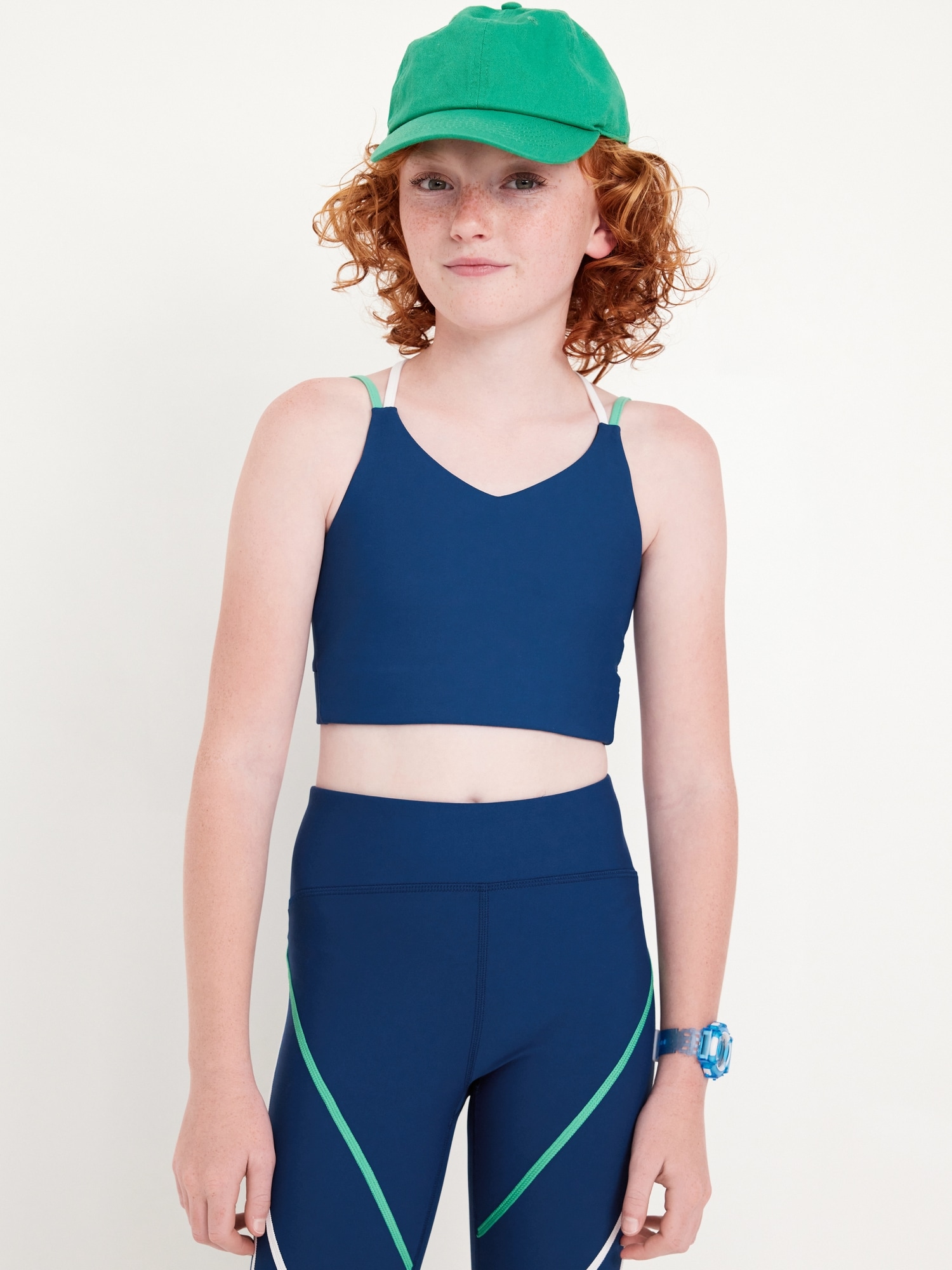 PowerSoft Strappy Longline Sports Bra for Girls