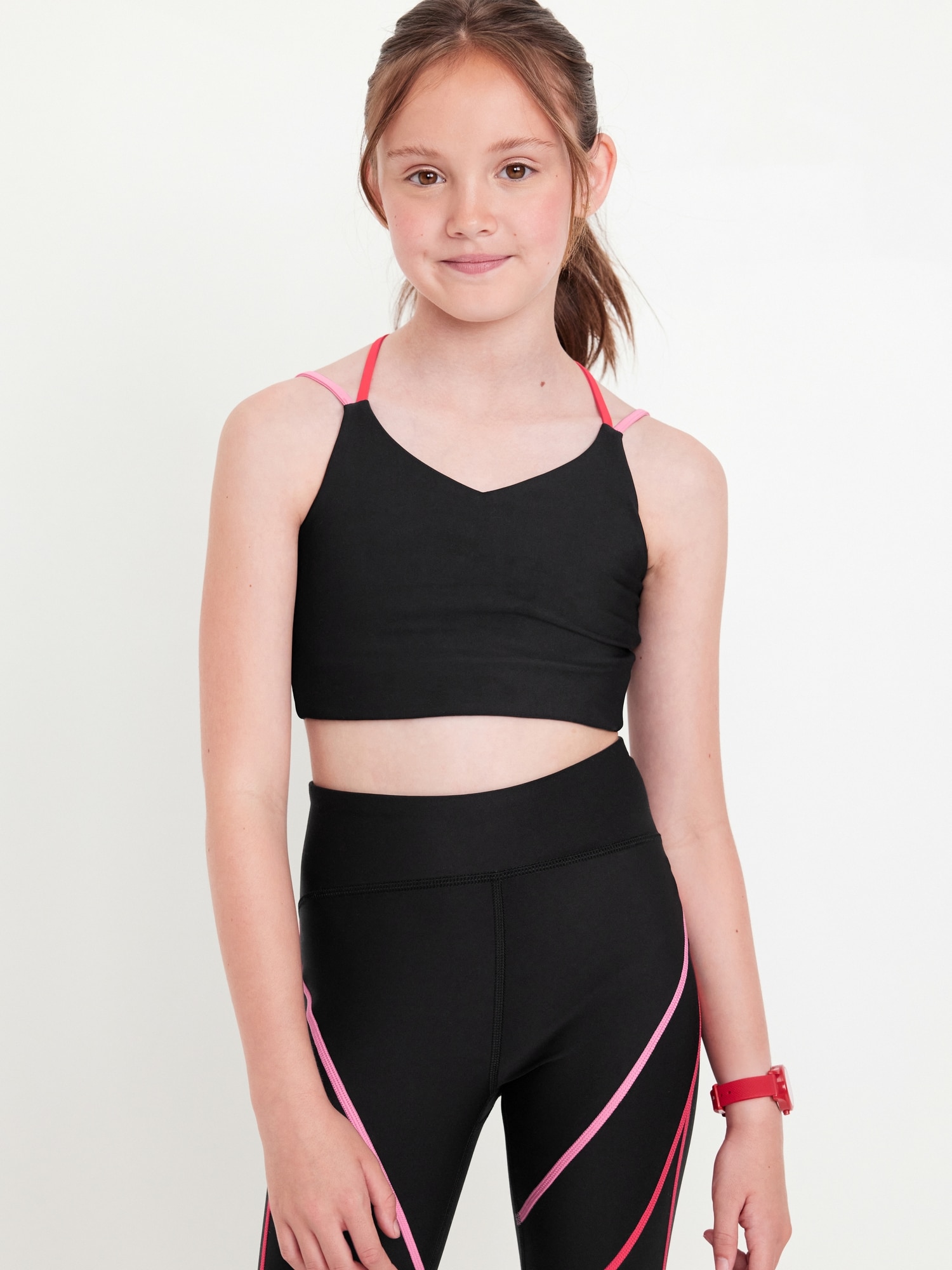 PowerSoft Strappy Longline Sports Bra for Girls