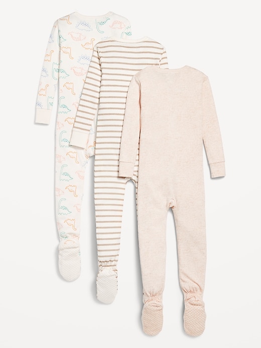 View large product image 2 of 3. Snug-Fit 2-Way-Zip Pajama One-Piece 3-Pack for Toddler &amp; Baby