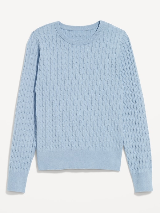 Image number 4 showing, SoSoft Crew-Neck Cable Sweater