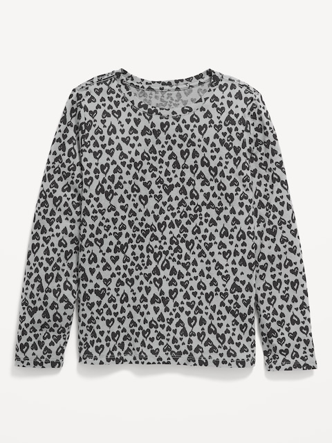 Softest Printed Long-Sleeve T-Shirt for Girls