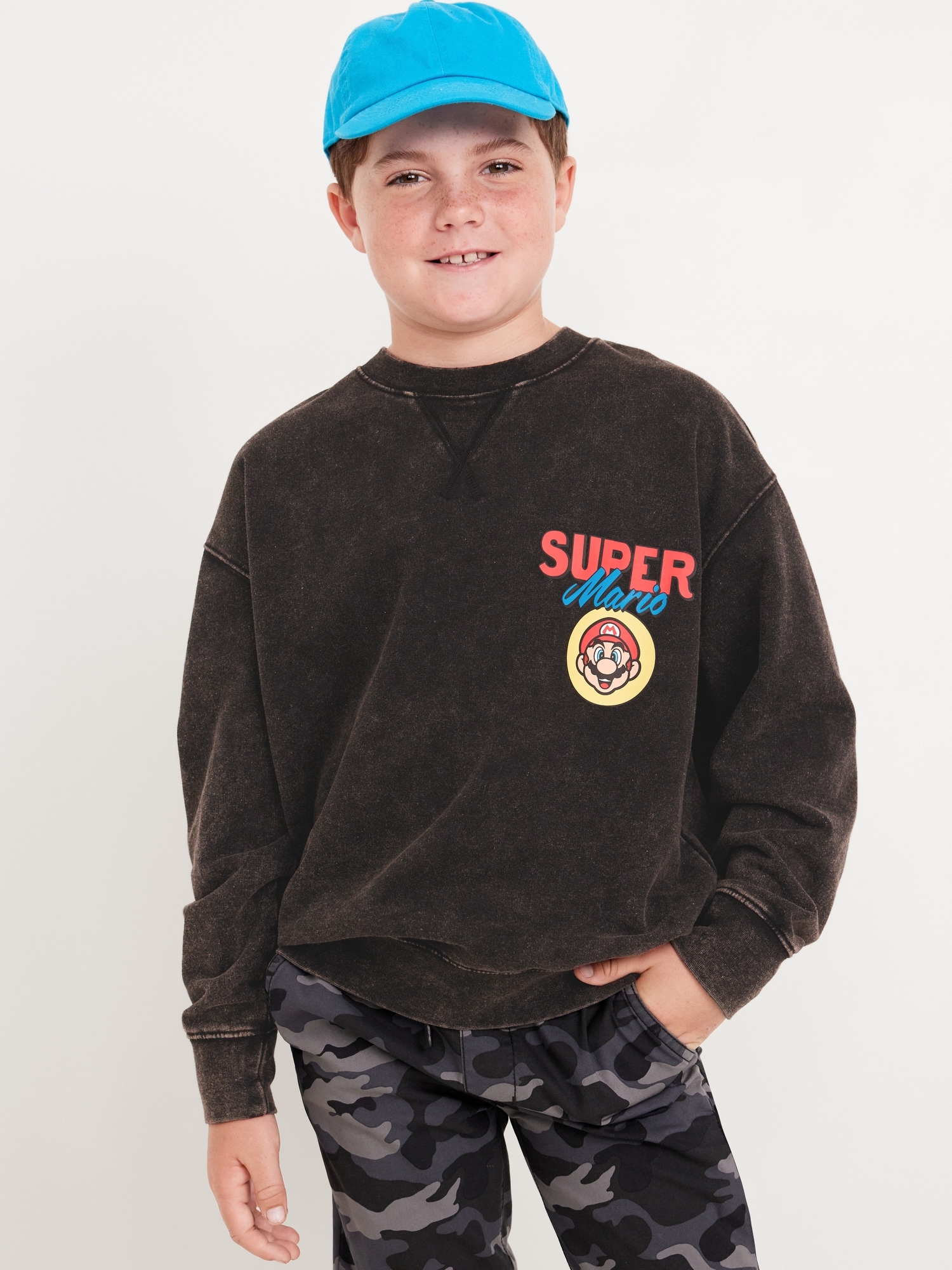 Super Mario™ Over-Sized Gender-Neutral Sweatshirt for Kids