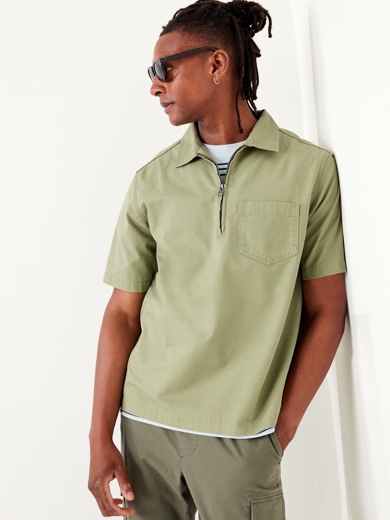 Quarter-Zip Workwear Shirt