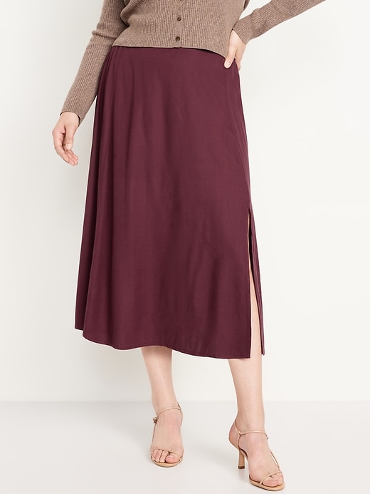 Image number 5 showing, Smocked-Waist Midi Skirt