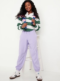 View large product image 3 of 5. Vintage High-Waisted Jogger Sweatpants for Girls