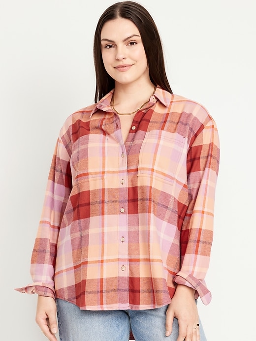 Image number 5 showing, Flannel Boyfriend Button-Down Shirt