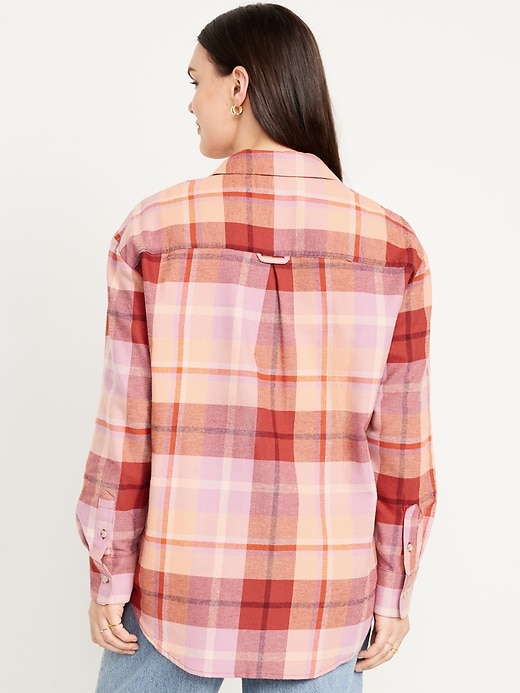 Image number 6 showing, Flannel Boyfriend Button-Down Shirt