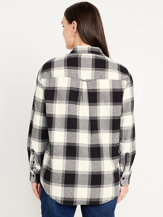 Image number 6 showing, Flannel Boyfriend Button-Down Shirt