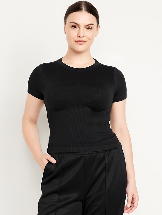 Image number 5 showing, Fitted Seamless Ribbed T-Shirt