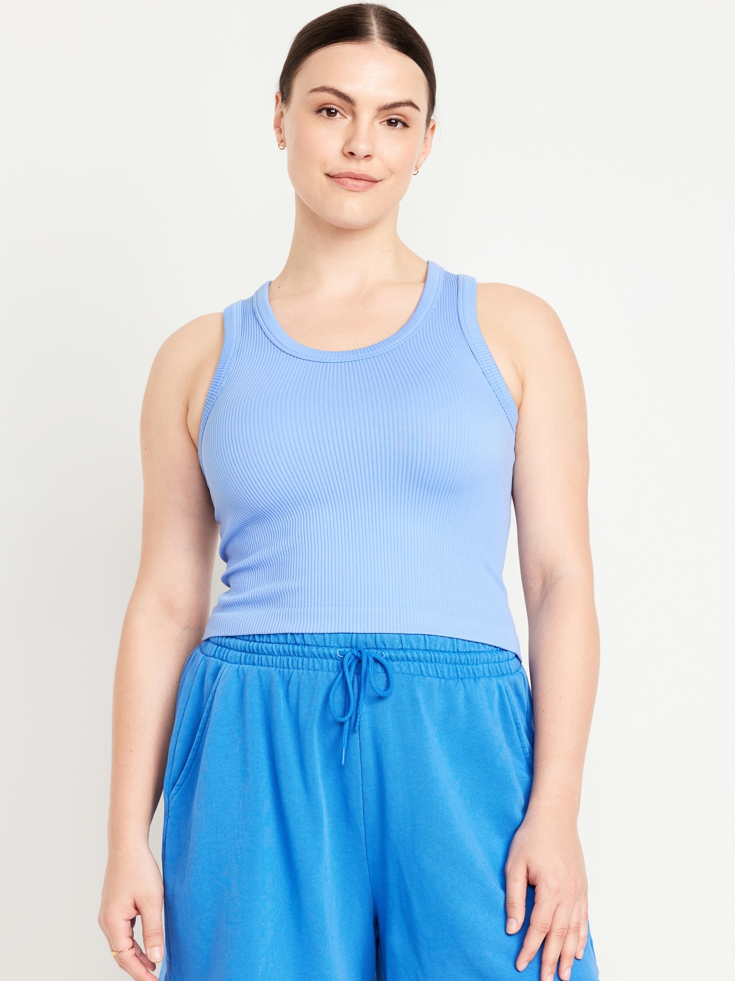 Fitted Seamless Ribbed Tank Top