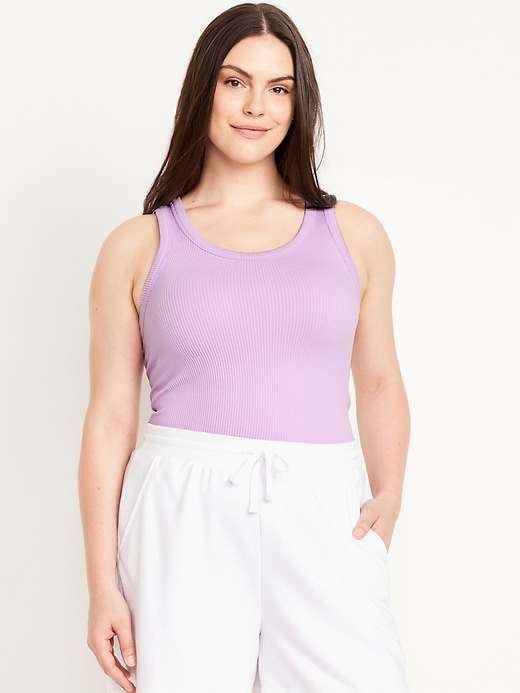 Image number 5 showing, Fitted Seamless Ribbed Tank Top