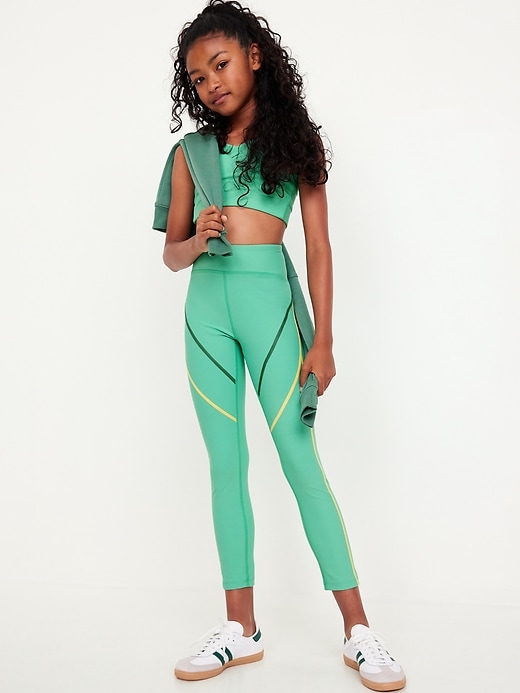 Image number 3 showing, High-Waisted Power-Soft 7/8 Leggings for Girls