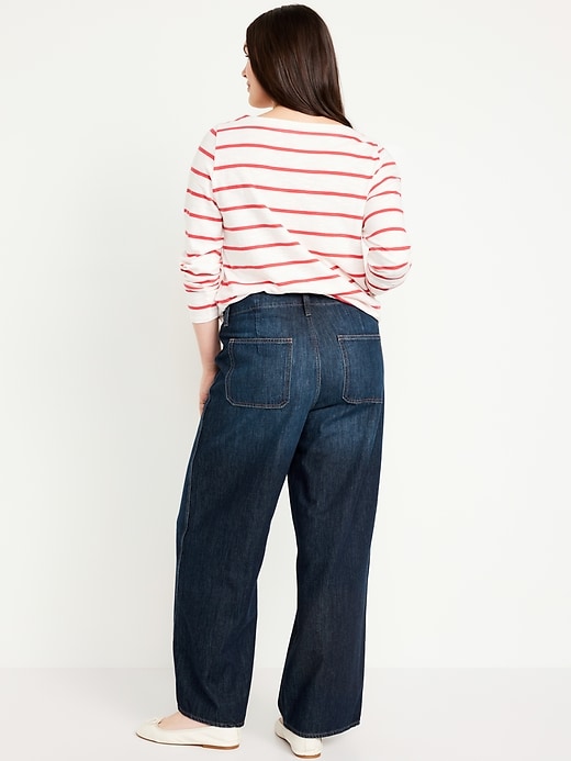 Image number 5 showing, High-Waisted Baggy Wide-Leg Trouser Jeans