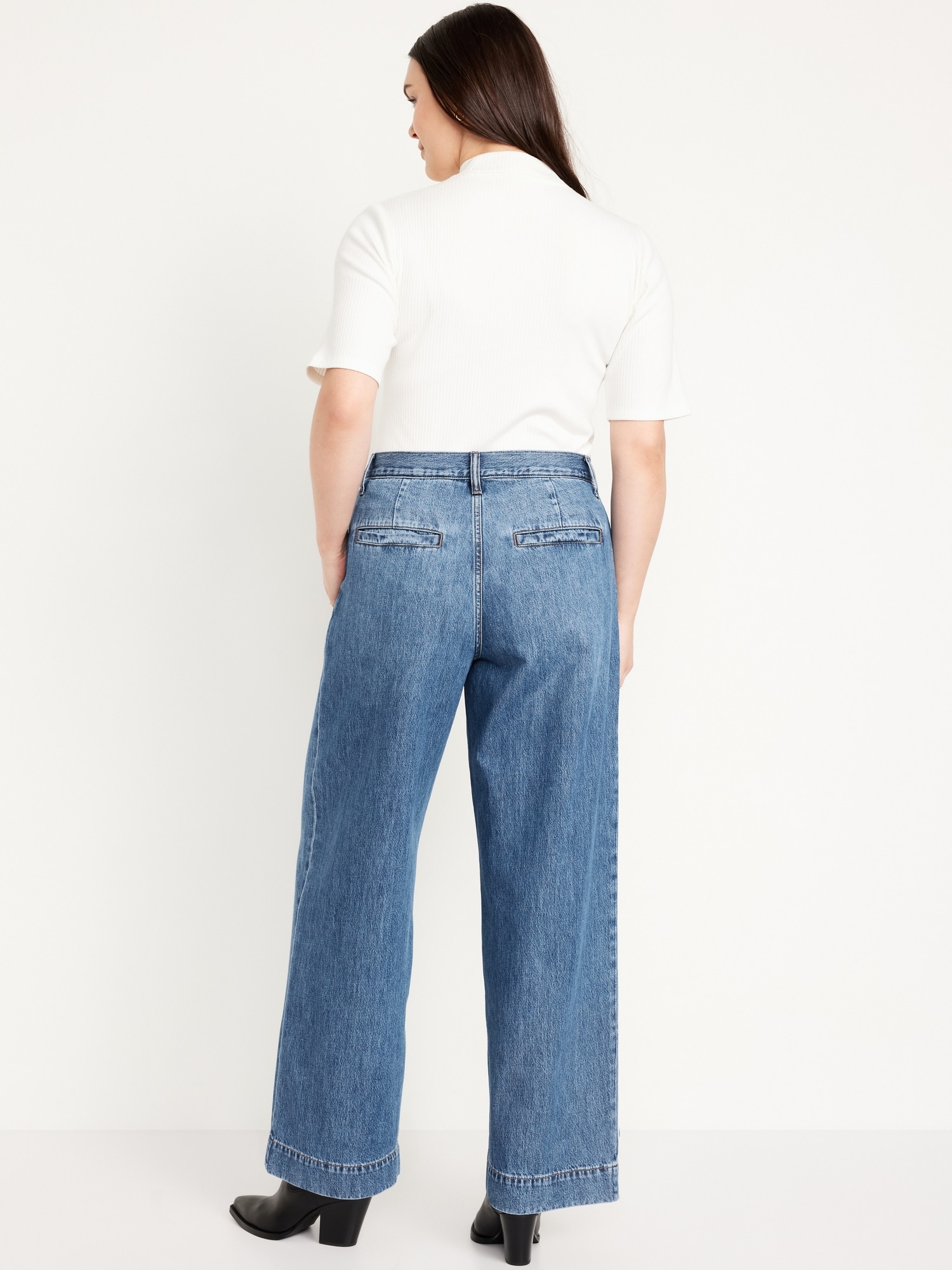 Extra High-Waisted Sky-Hi Wide-Leg Trouser Jeans