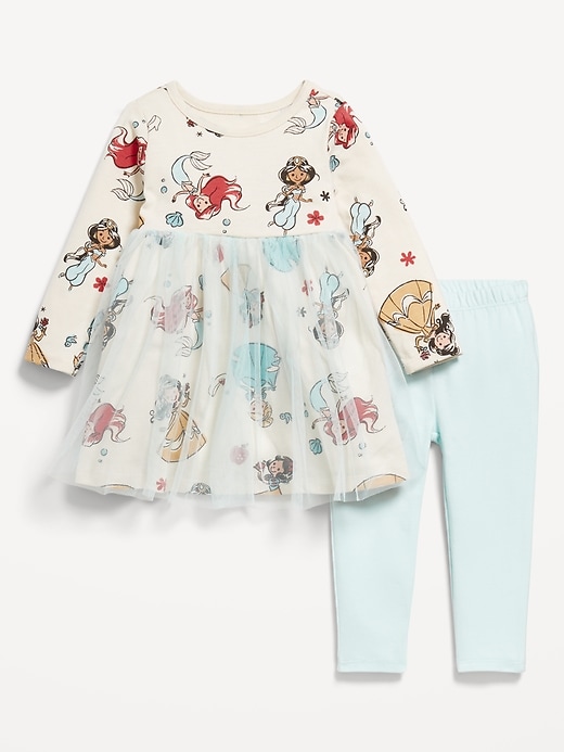 Voir une image plus grande du produit 1 de 3. Ensemble de robe tutu en tulle à manches longues et legging Disney&#169 pour bébé