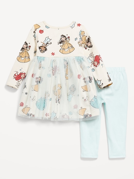 Voir une image plus grande du produit 2 de 3. Ensemble de robe tutu en tulle à manches longues et legging Disney&#169 pour bébé