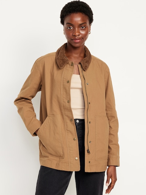 Veste campagnarde en toile - Brun