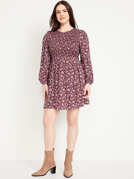 Image number 4 showing, Fit &amp; Flare Long-Sleeve Mini Dress