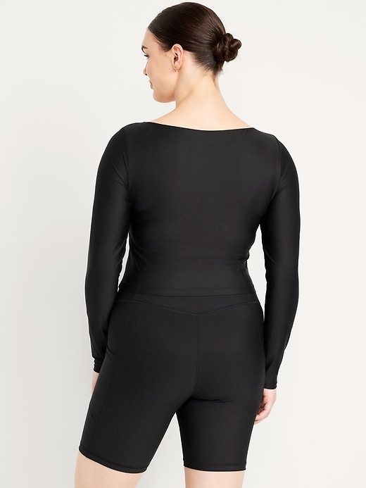 Image number 6 showing, PowerSoft Long-Sleeve Crop Support Top