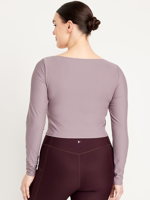 Image number 6 showing, PowerSoft Long-Sleeve Crop Support Top