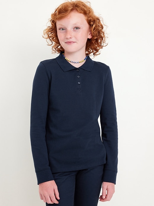 View large product image 1 of 5. Uniform Pique Polo Shirt for Girls